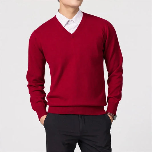 Elinis V-Warm – Premium Wool V-Neck Sweater for Supreme Comfort